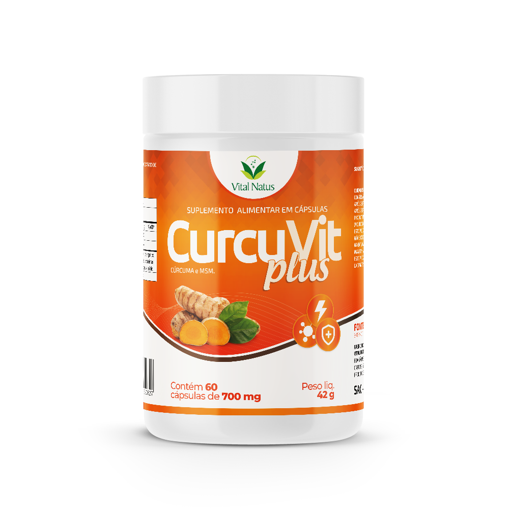 CURCUVIT- CURCUMA + MSM -  Com 60 cápsulas