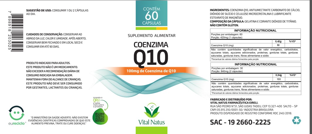 COENZIMA Q10 500mg c/ 60 cápsulas