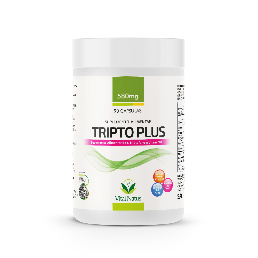 TRIPTO PLUS C/ VITAMINAS MINERAIS E COENZIMA 580mg C/ 90 CÁPSULAS