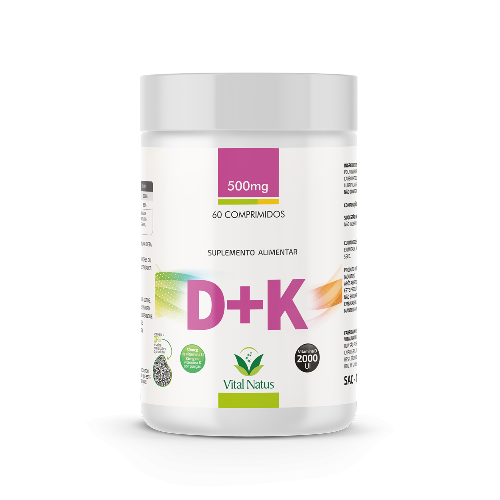 VITAMINAS  D + K  500 mg C/ 60 CAPSULAS