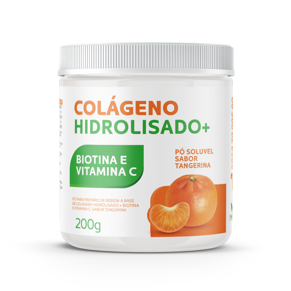 COLÁGENO + BIOTINA + VITAMINA C 200g SABOR TANGERINA