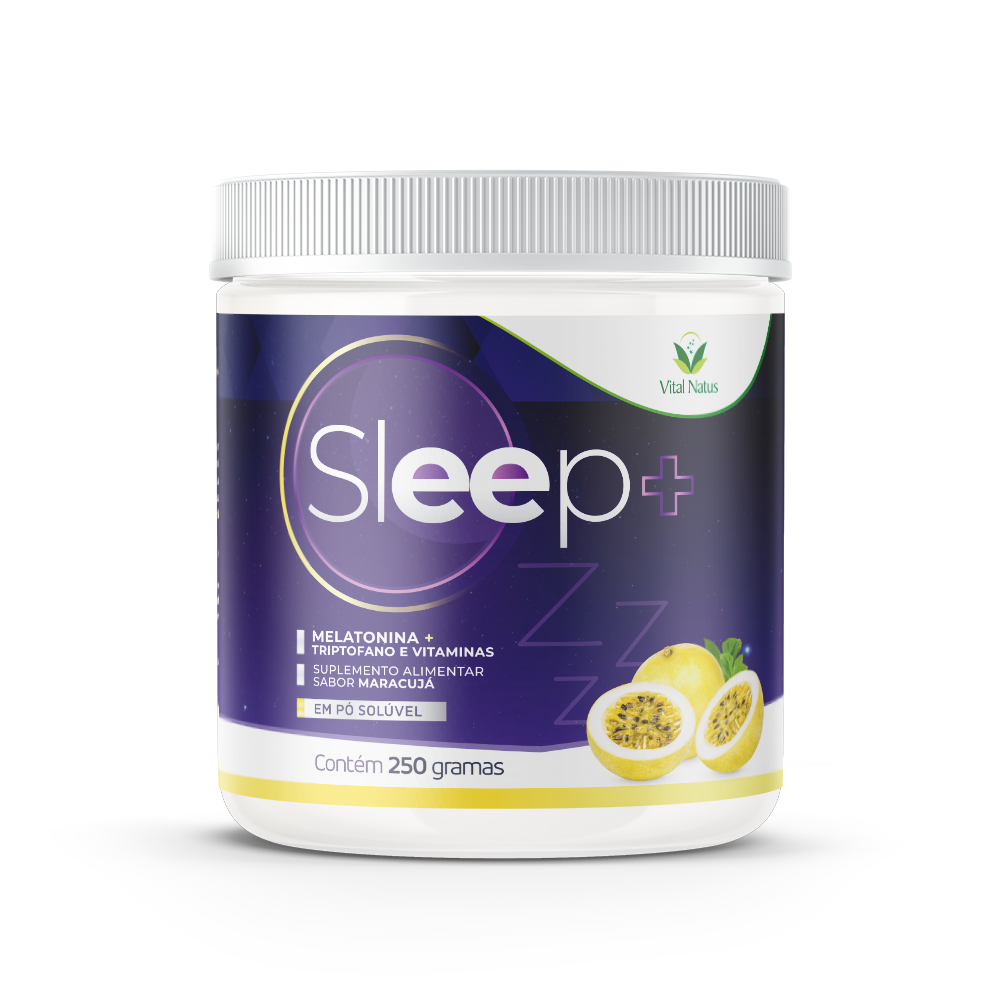 SLEEP +  (TRIPTOFANO + MELATONINA  E VITAMINAS) SABOR MARACUJÁ 250g